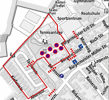 Grafik Straßensperre Stadtlauf Grafik Straßensperre Stadtlauf